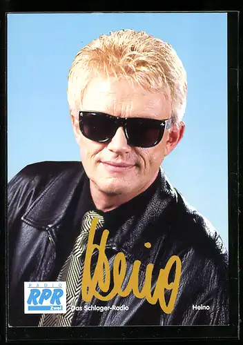 AK Musiker Heino mit Sonnenbrille und Lederjacke