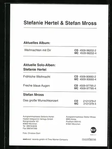 AK Musiker Stefanie Hertel und Stefan Mross mit Trompete