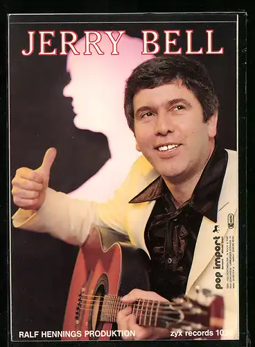 AK Musiker Jerry Bell mit roter Gitarre