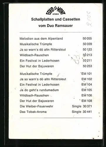 AK Musiker Duo Ramsauer in Trachten mit Gitarren