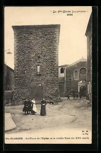 AK Ste-Florine, La Place de l`Eglise et la vieille Tour