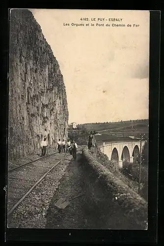 AK Le Puy-Espaly, Les Orgues et le Pont du Chemin de Fer