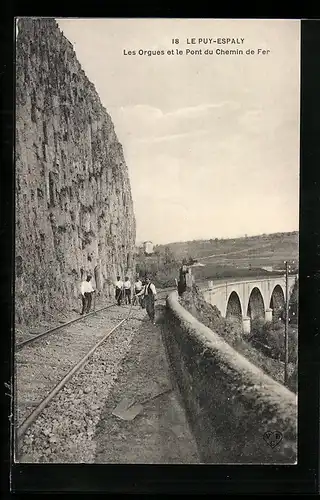 AK Le Puy-Espaly, Les Orgues et le Pont du Chemin de Fer