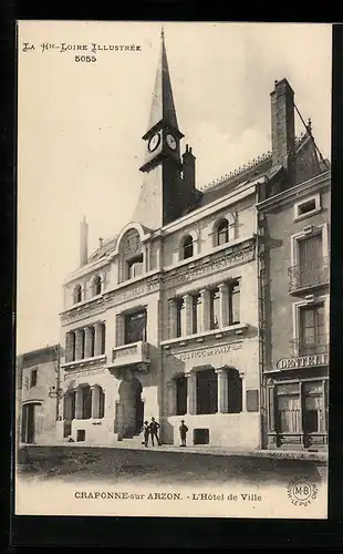 AK Craponne-sur-Arzon, L`Hotel de Ville