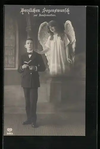 AK Schutzengel behütet Jungen, Konfirmation