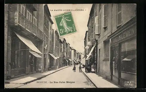 AK Brioude, La Rue Jules Maigne