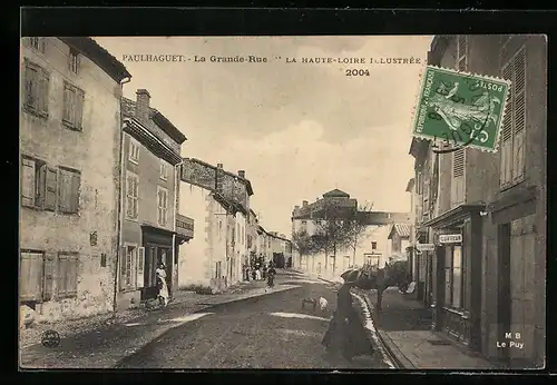 AK Paulhaguet, La Grande Rue
