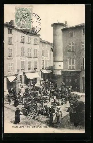 AK Brioude, Place du Mazel