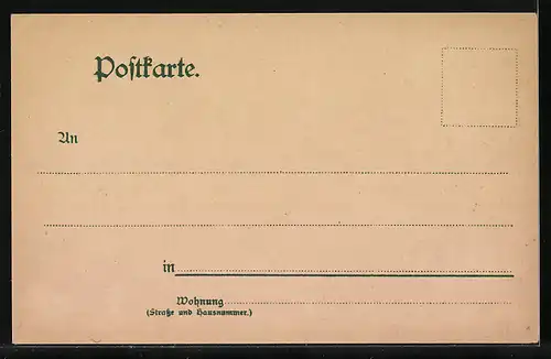 Lithographie Berlin, Brandenburger Tor aus den Anlagen gesehen