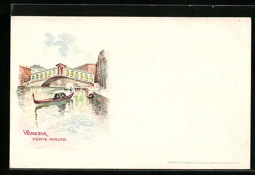 Lithographie Venezia, Ponte Rialto