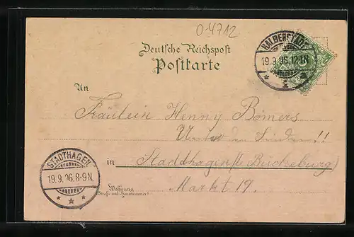 Lithographie Kyffhäuser, Rothenburg, Friedrich Barbarossa und Kaiser-Wilhelm-Denkmal