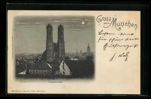 Mondschein-Lithographie München, An der Frauenkirche