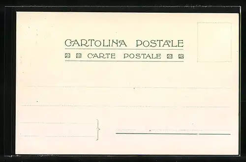 Lithographie Milano, Blick auf den Dom