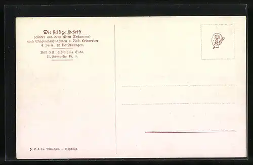 Künstler-AK Die heilige Schrift, Bilder aus dem Alten Testament, Absaloms Erbe