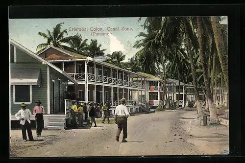 AK Cristobal Colon, Strassenpartie in der Ortschaft