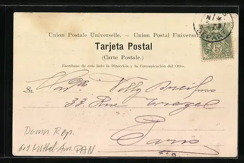 AK Bujco-R. P., Banana cultivat on the Isthmus showing farm & native hut