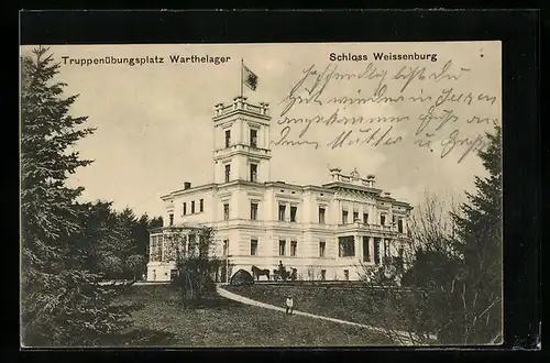 AK Warthelager, Schloss Weissenburg im Truppenübungsplatz