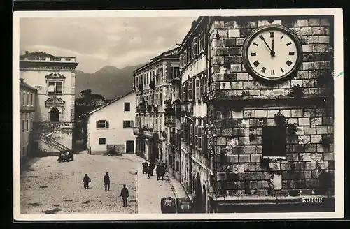 AK Kotor, Strassenpartie mit Bürgerhäusern