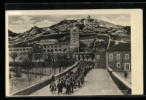 AK Cetinje, Blick zum Kloster