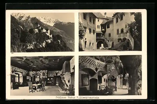 AK Vaduz, Schloss Vaduz, Innenansichten