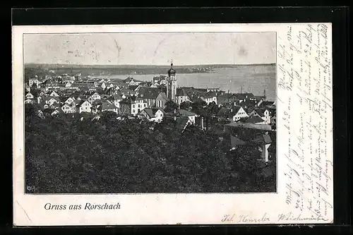 AK Rorschach, Teilansicht mit See