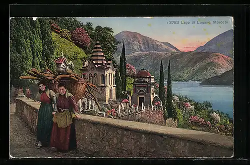 AK Morcote, Lago di Lugano, Ortsansicht