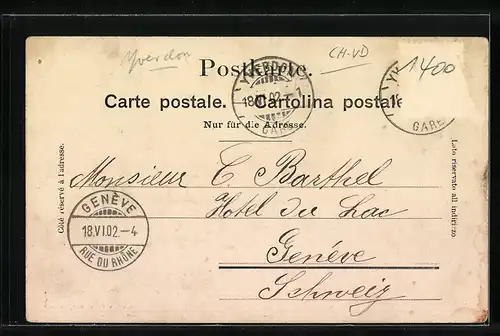 AK Yverdon, Hotel des Bains