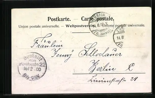 Lithographie Zürich, Rüden und Zimmerleuten