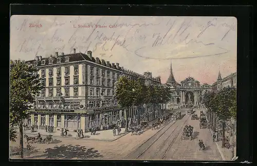 AK Zürich, L. Steindl`s Wiener Cafe