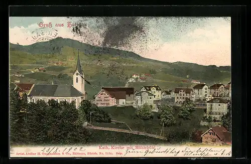 AK Herisau, Kath. Kirche mit Mühlebühl