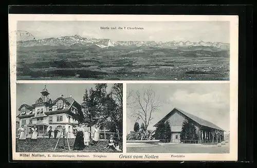 AK Hosenruck, Blick auf Hotel Nollen und Festhütte