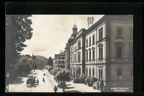 AK Herisau, Blick in die Poststrasse