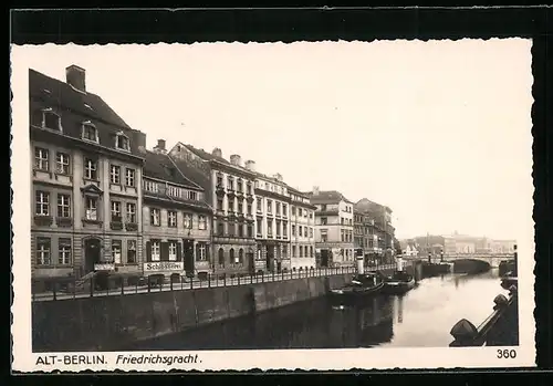 AK Alt-Berlin, Friedrichsgracht mit Dampfern