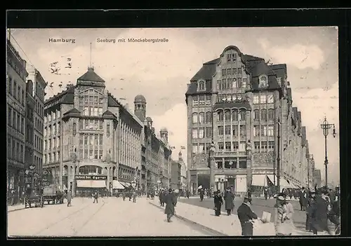 AK Hamburg, Seeburg mit Mönckebergstrasse