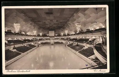 AK Berlin, Sportpalast, Eis-Arena, Innenansicht