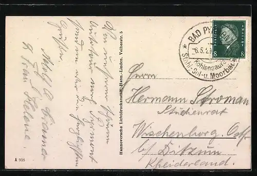 AK Bad Pyrmont, Aussicht v. Spelunkenturm