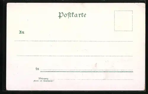 Lithographie Saatwinkel-Spandau, Uferpartie am Saatwinkel