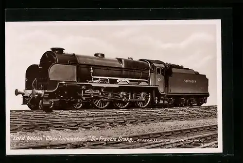 AK Lord Nelson Class Locomotive, Sir Francis Drake, englische Eisenbahn