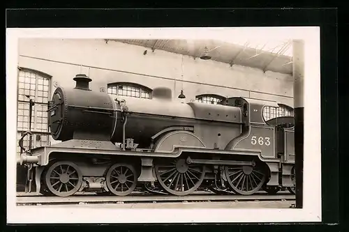 AK Lokomotive 563, englische Eisenbahn