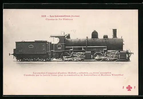 AK Chemin de Fer Fédèraux, schweizer Eisenbahn