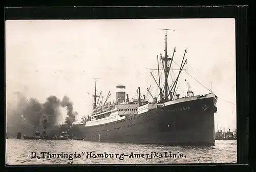 AK Passagierschiff Thuringia im Hafen