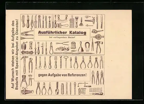 AK Kleinschmalkalden /Th., Reklame G.B. Wiss Söhne, Werkzeuge, Haus- und Küchengeräte