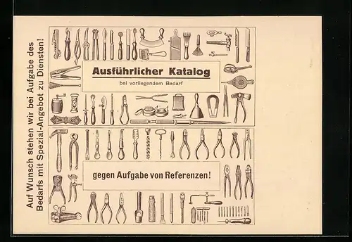 AK Kleinschmalkalden /Th., Reklame G.B. Wiss Söhne, Werkzeuge, Haus- und Küchengeräte