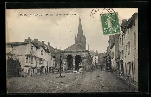 AK Airvault, La Place des Halles