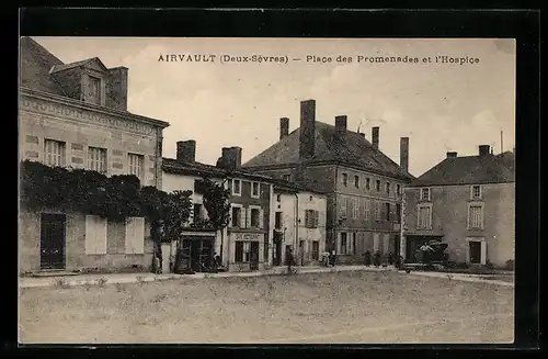 AK Airvault, Place des Promenades et l`Hospice