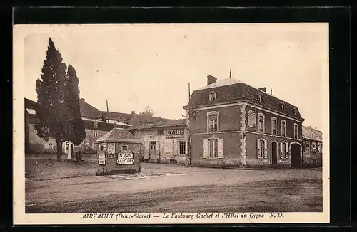 AK Airvault, La Faubourg Gachet et l`Hotel du Cygne