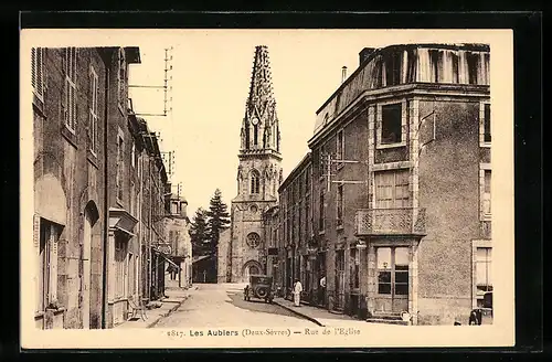 AK Les Aubiers, Rue de l`Eglise