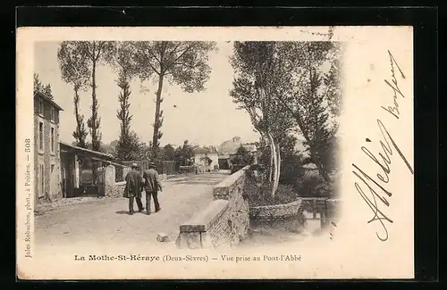 AK La Mothe-St-Heraye, Vue prise au Pont-l`Abbe