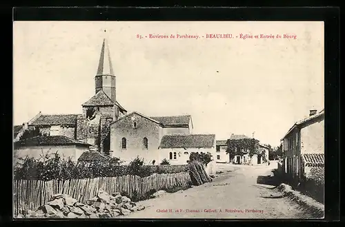 AK Beaulieu, Eglise et Entree du Bourg