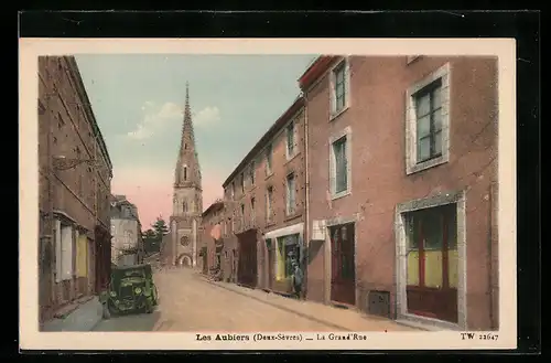 AK Les Aubiers, La Grand Rue